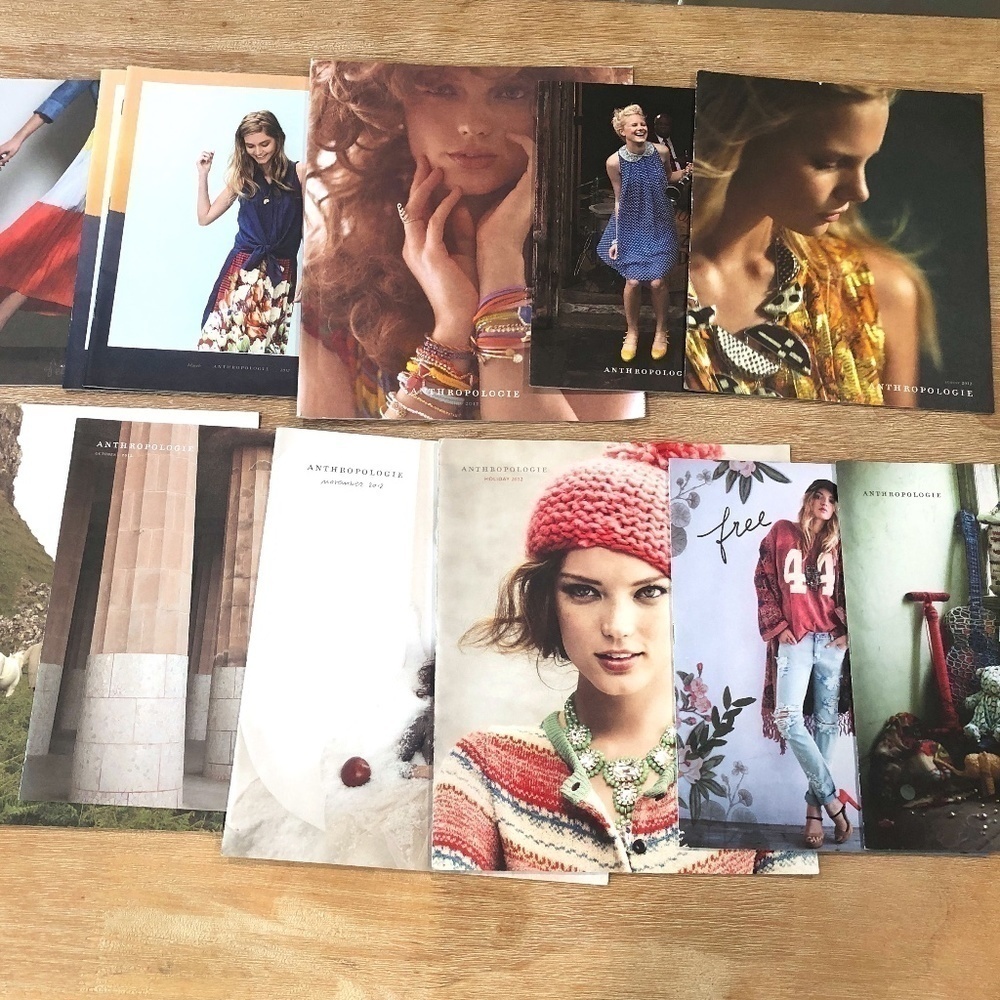 VINTAGE Anthropologie + Free People lot of 12 Rare Catalogues, 2012